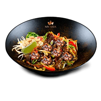 Pad thaï boeuf et yakitori