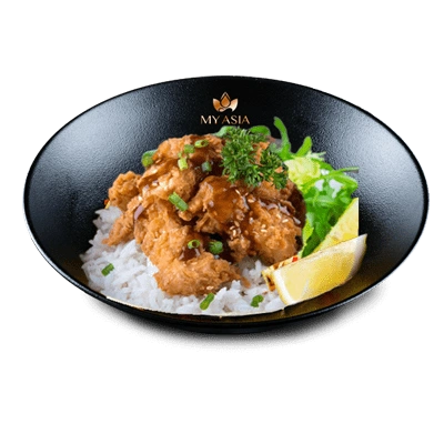 Poulet frit karaagé au riz japonais