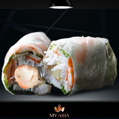 Rouleau de printemps au crabe et crevette