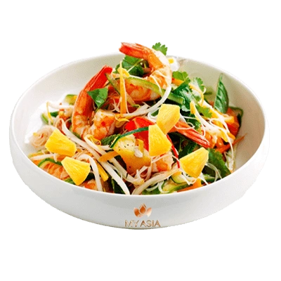 Salade thaï épicé ananas et crevette